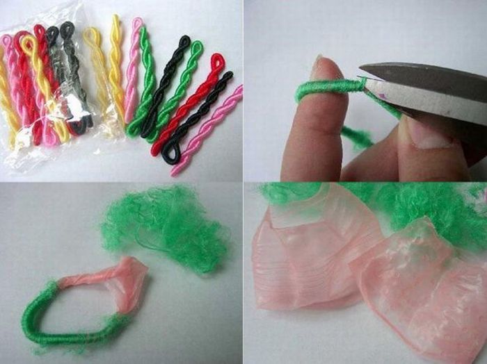 Japenese hair tie looks like a used condom to me..just they cut the tip off