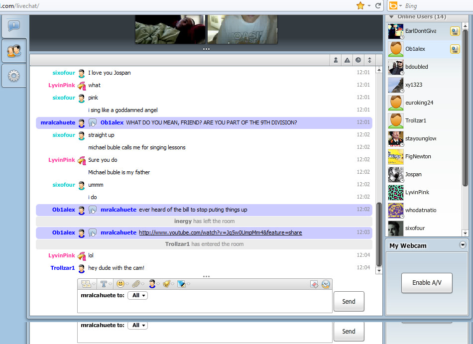 Down's Syndrome Live Chat Screen Shots