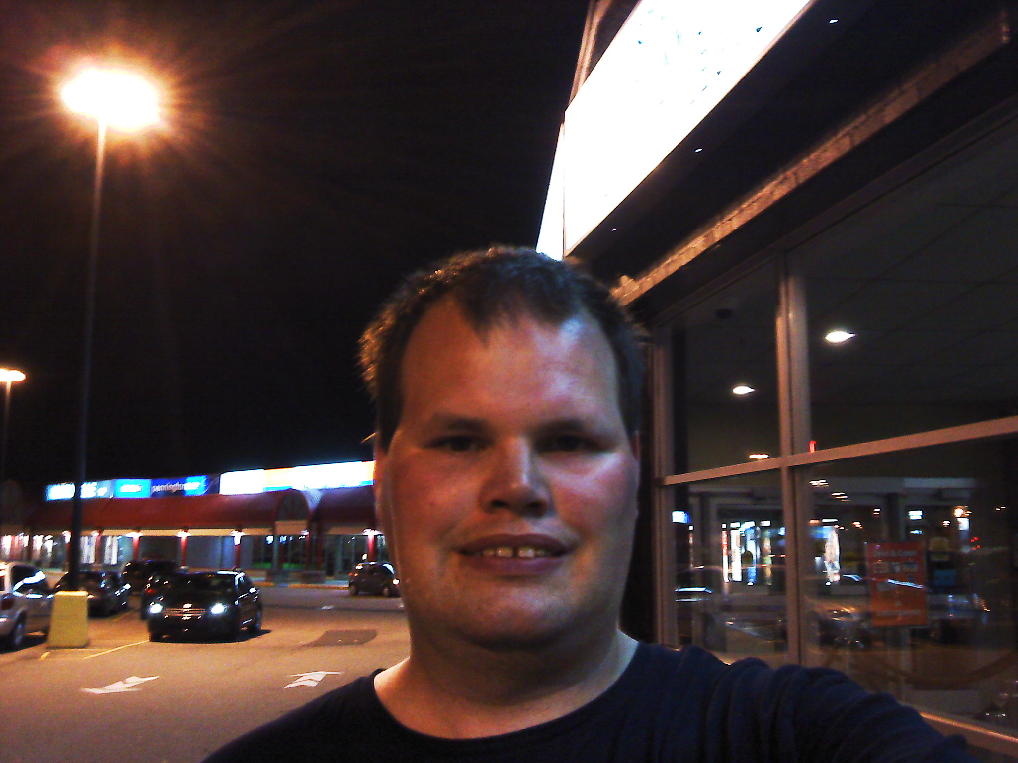 Frankie MacDonald enjoys a walk down on Prince Street up by the Empire Theaters and Frankie is getting some exercise and it was warm but cloudy outside that evening.