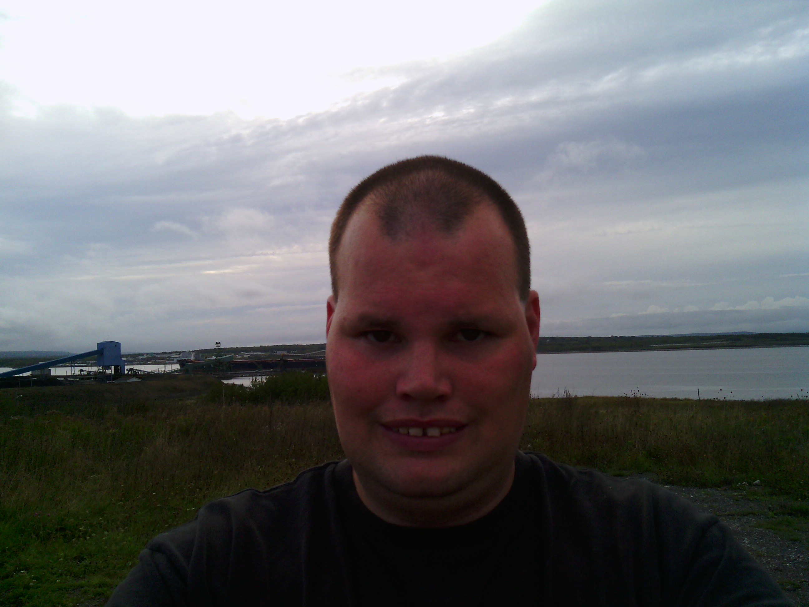 Frankie MacDonald enjoying his day after it rained in Sydney Nova Scotia from Thursday all the way until Sunday Morning.