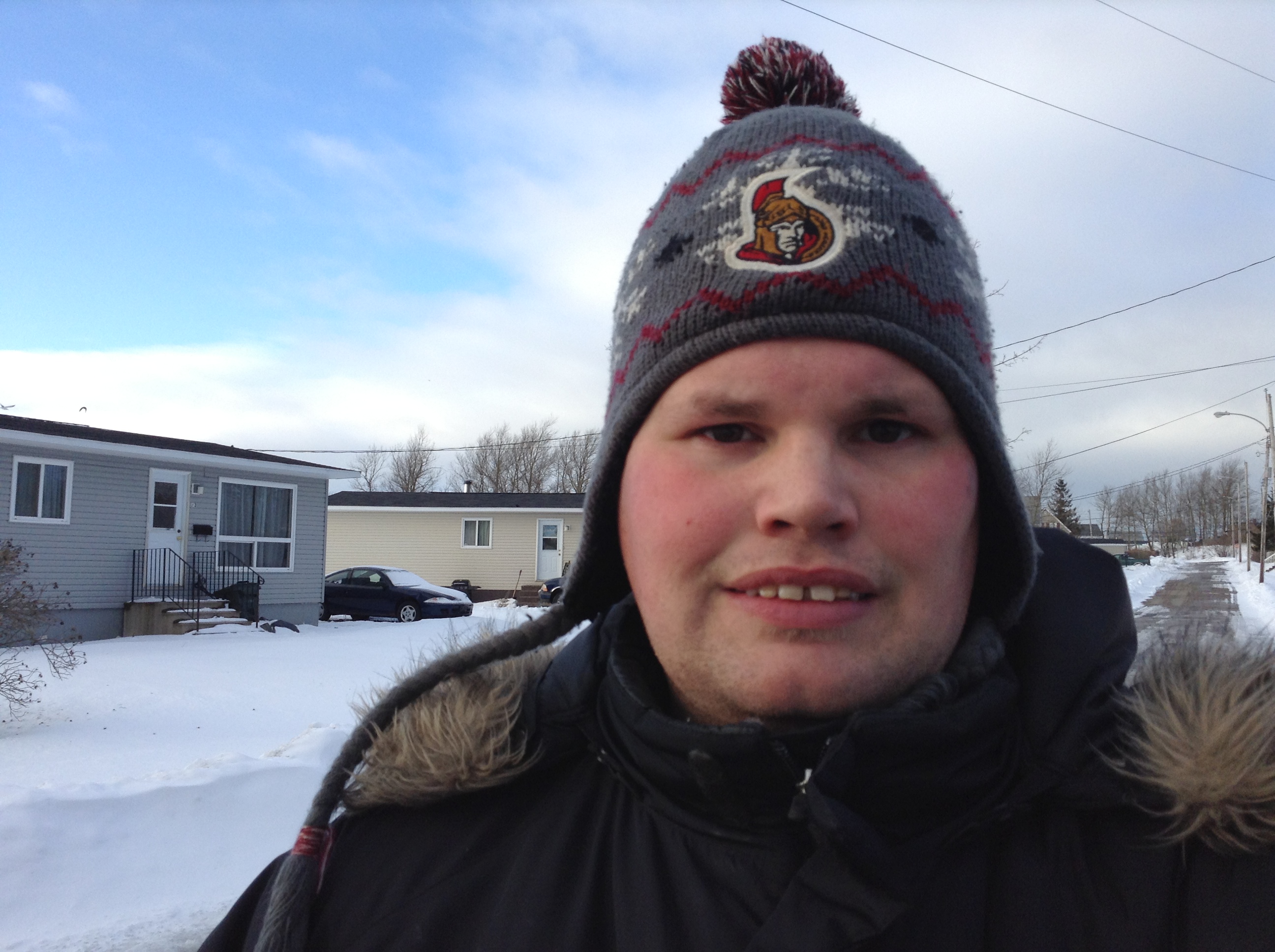 Frankie MacDonald is enjoying his walk and getting some exercise.