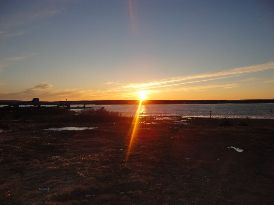 Sunset During Late Winter in Whitney Pier Area in Sydney Nova Scotia.