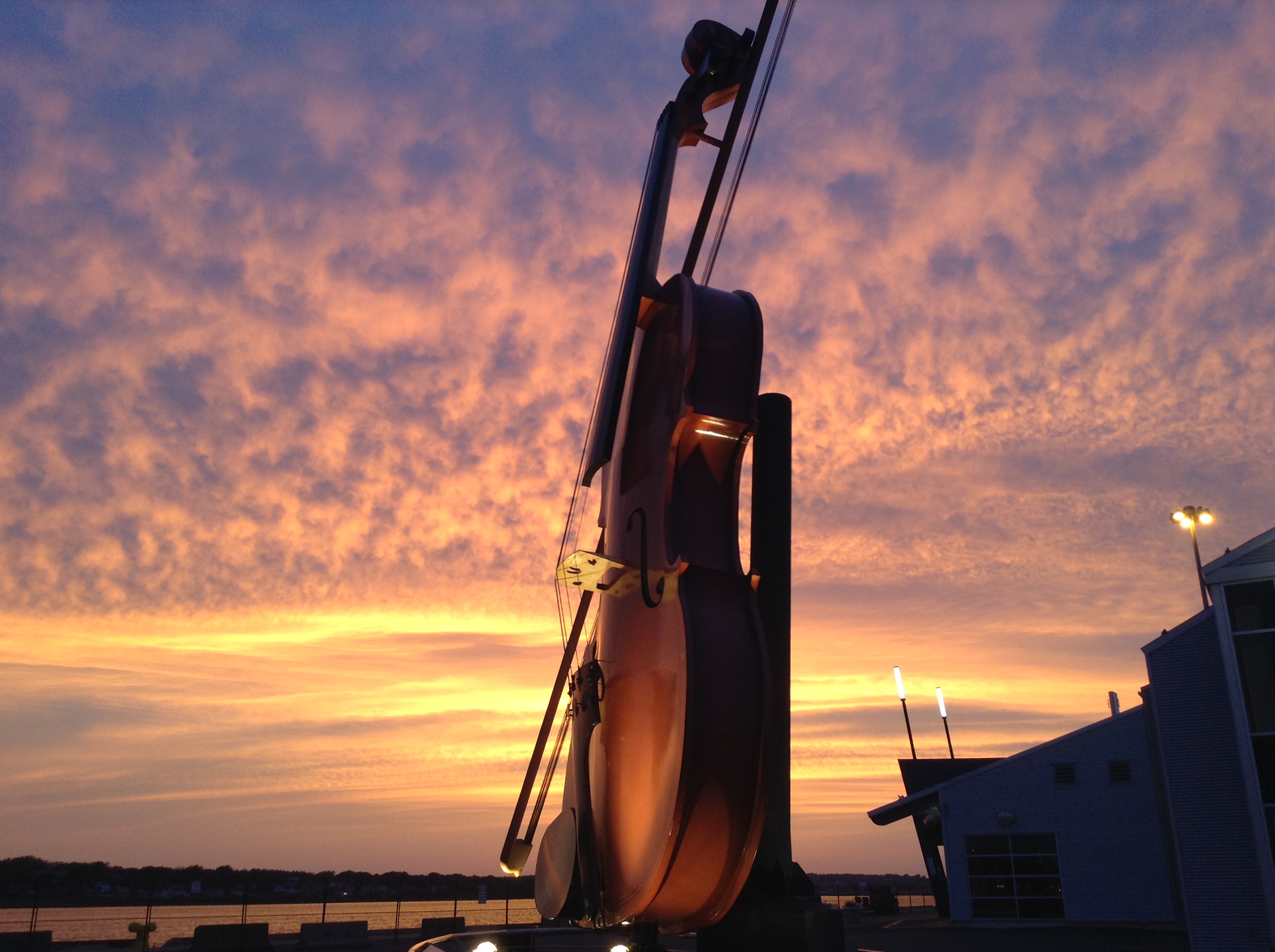 Big Fiddle during on Tuesday Evening and the Clouds is Orange Looking