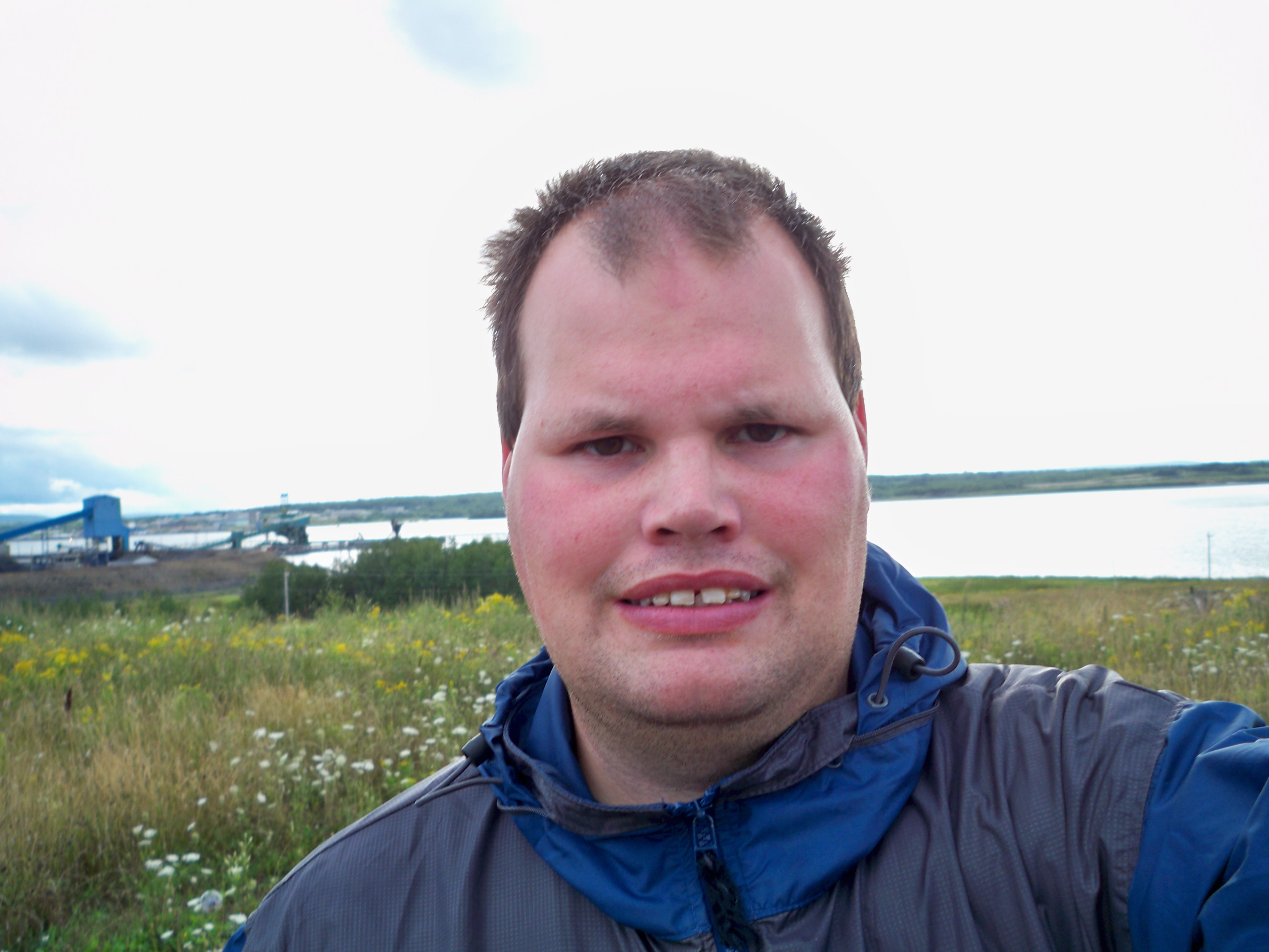 Frankie MacDonald enjoying my Fresh Air during the Windy and Cool day with some Clouds up in the Sky