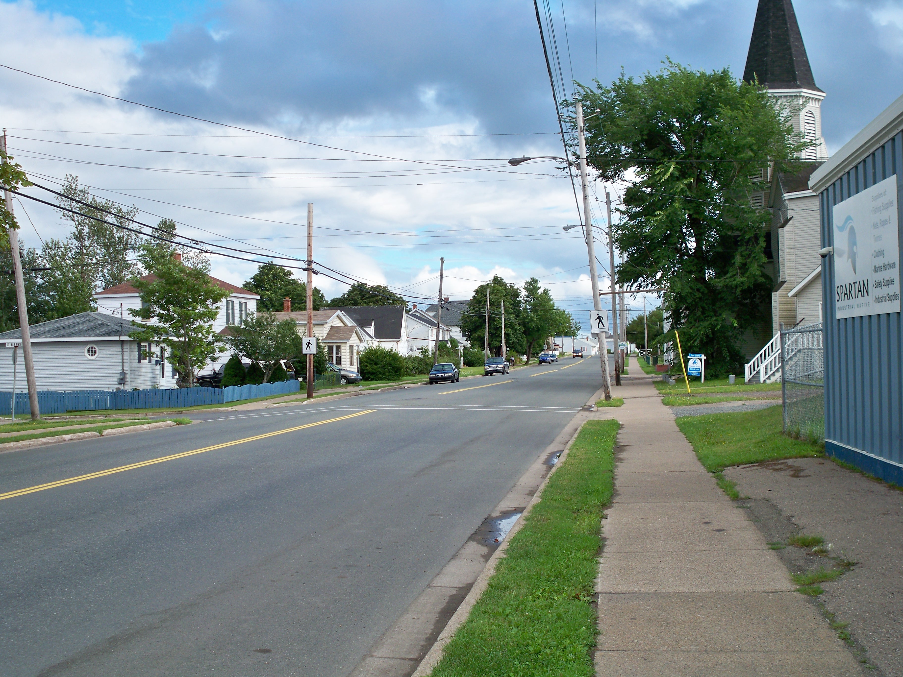 Clouds look pretty Dark just down on Victoria Road in Whitney Pier on late Tuesday Afternoon.