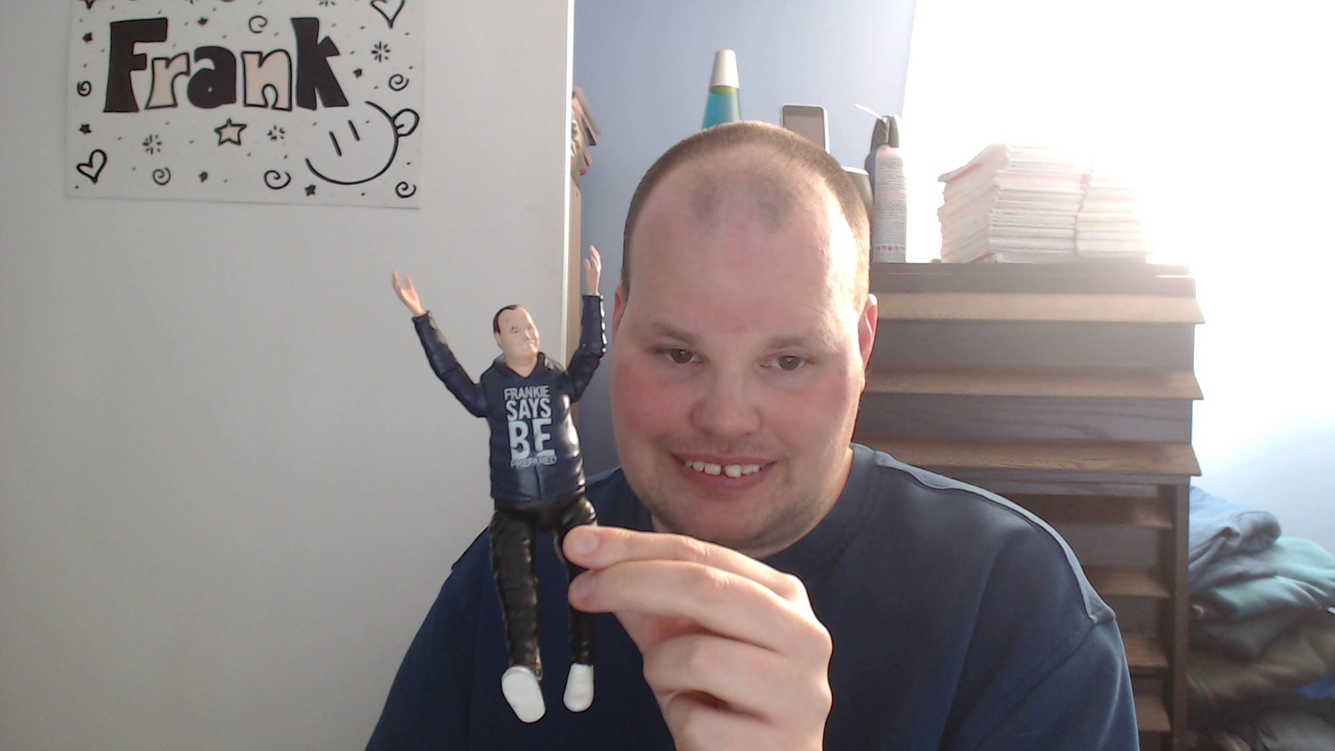 Here is Me Holding my Action Figure in My Hand.

http://www.frankieactionfigure.com