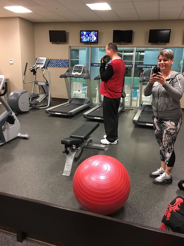 Frankie MacDonald and Monica Beaulieu Exercising