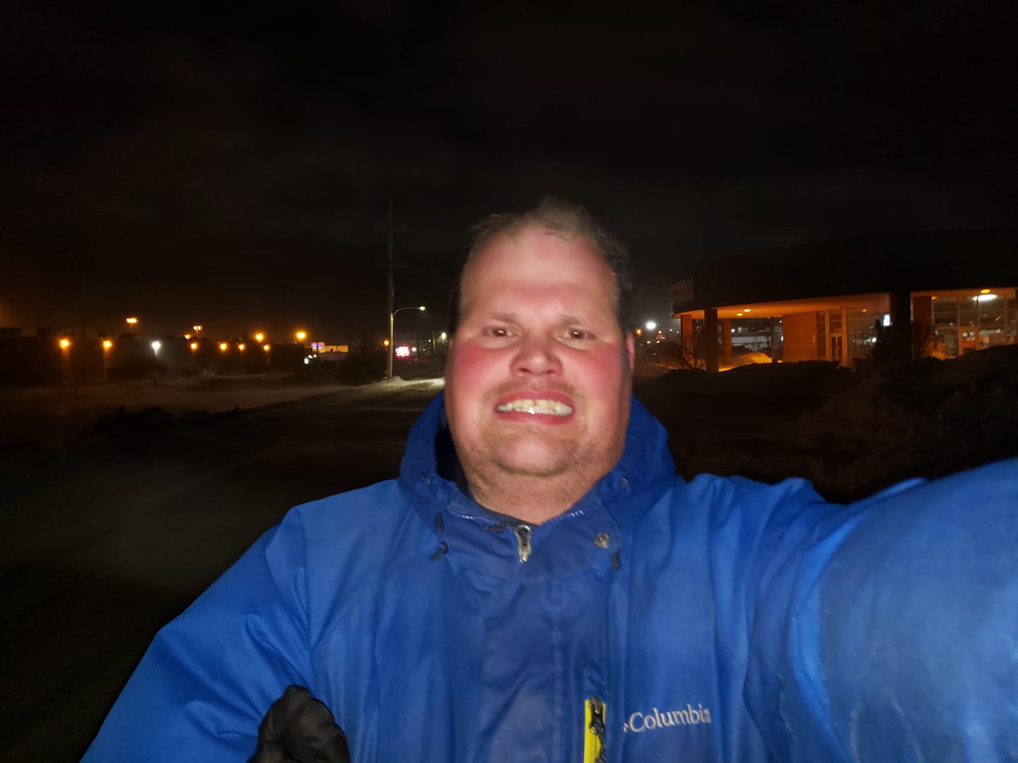 Here is me after the Snowstorm with High Winds on Sunday after midnight