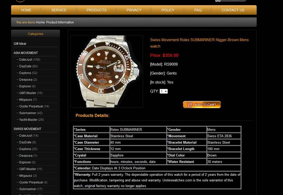 For those who may think this is a Photoshop, I have included the following Address:  

http://www.urolexwatches.com/products/ROLEX-replica_id_3691.html