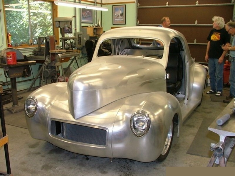Amazing Willys Coup Hand Crafted In Brushed Aluminum