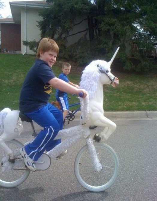 Add your own caption and re-upload it with the tag "unicornbike". Lets see who comes up with the best caption