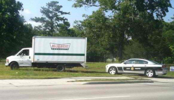 Cop pulled over a doughnut truck