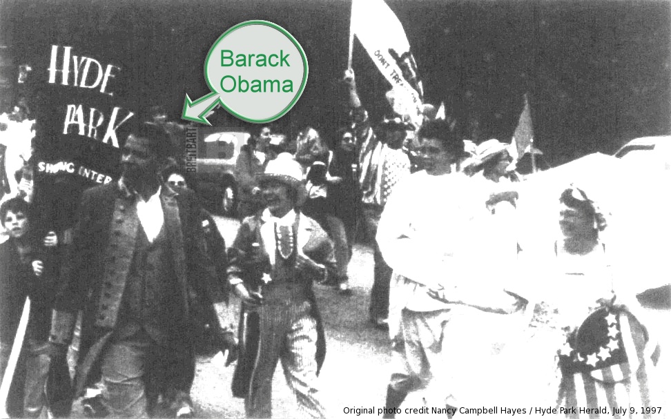 Picture Of Obama "Tea Bagging" (as he calls it) Way back in 1997.