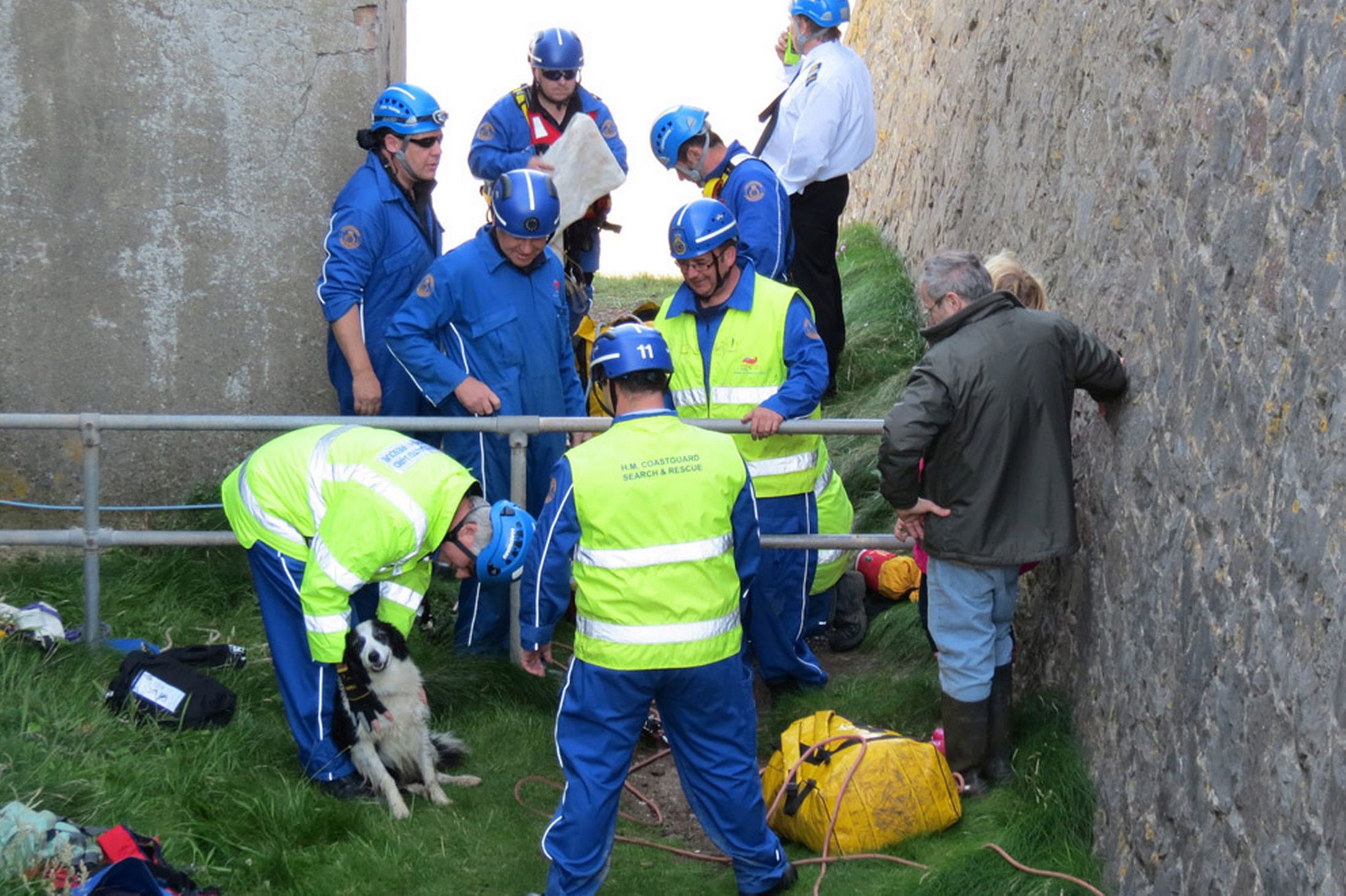 Coastguard Rescues Stranded Dog On Rocks