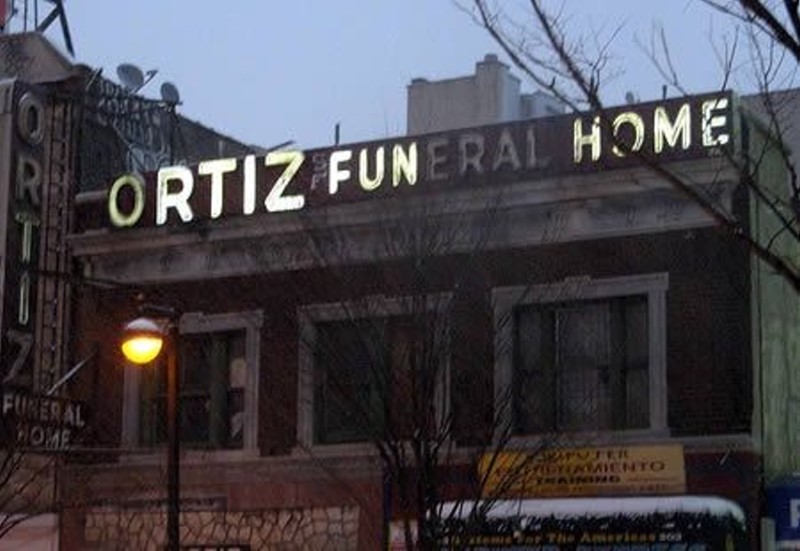 burned out letters on signs - Ortiz Funeral Home Funeral Home 1. Miento The ne