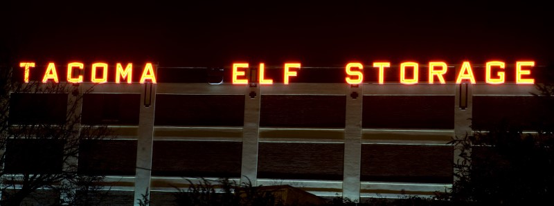 night - Tacoma Elf Storage