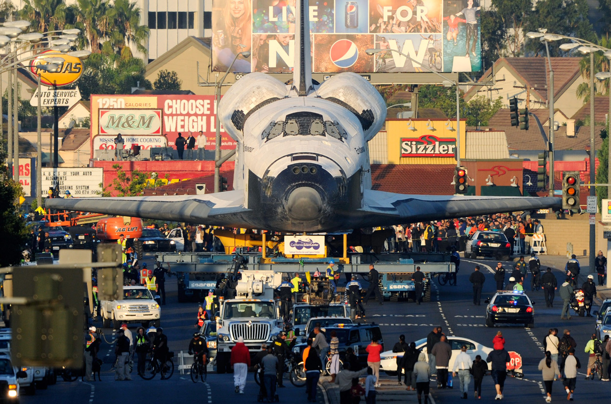Space Shuttle On The Streets Of LA