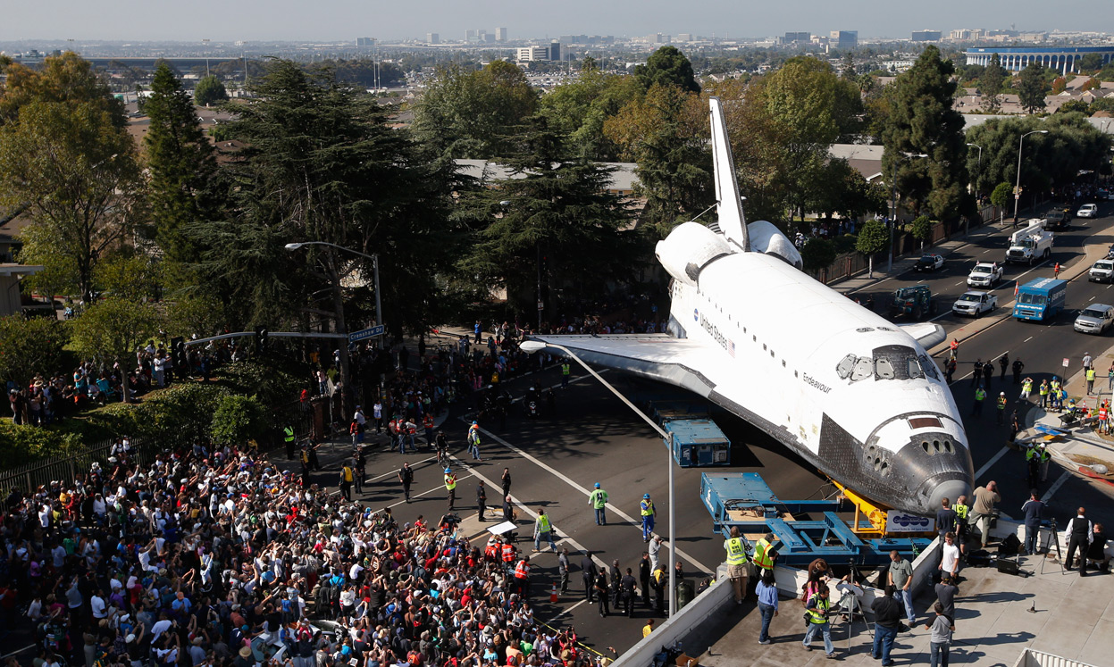 Space Shuttle On The Streets Of LA