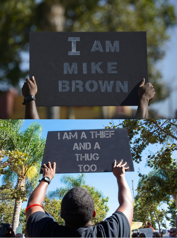 Showing solidarity with Michael Brown