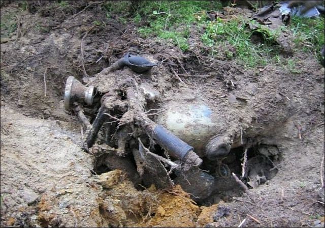 As a bonus, Check out the WWII motorcycle buried by time.
