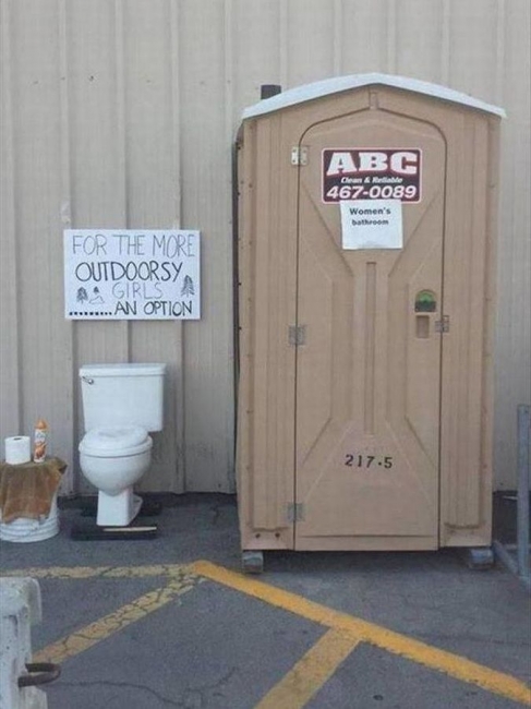 toilet - Abc 4670089 Crane Women's bathroom For The More Outdoorsy .An Option Giri 217.5