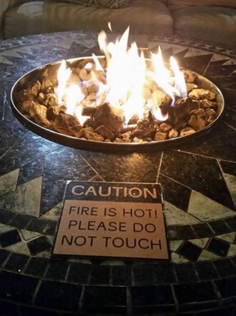 dish - Caution Fire Is Hot! Please Do Not Touch