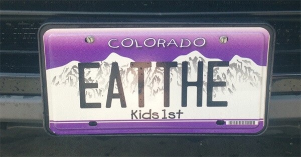 vehicle registration plate - 0 Colorado @ Eatthe Kids lst