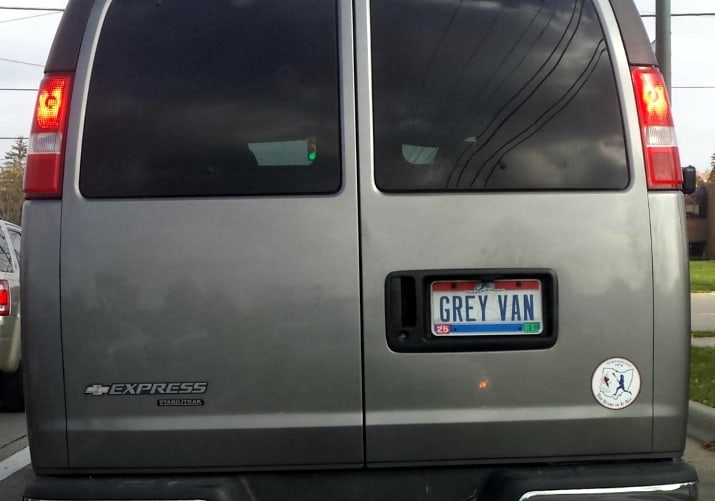 funny van license plates - Grey Van Express