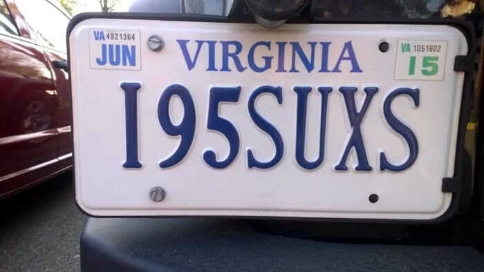 virginia license plate - Jun Virginia 15 195SUXS