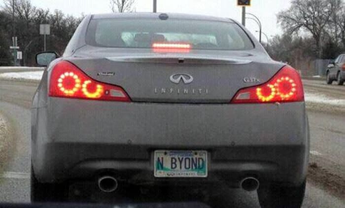 infinity and beyond license plate - V Ni N Byond
