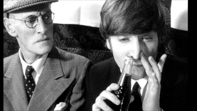 John Lennon "sniffing coke" in a Hard Day's Night, 1964.