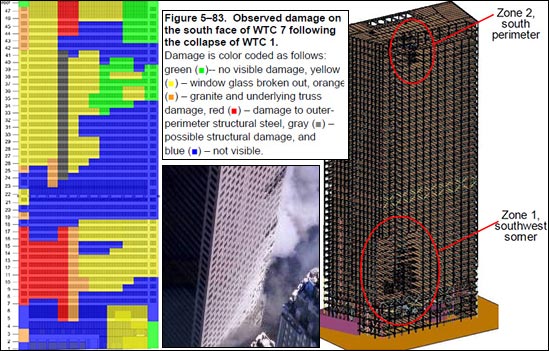 Visible Damage To WTC Building 7