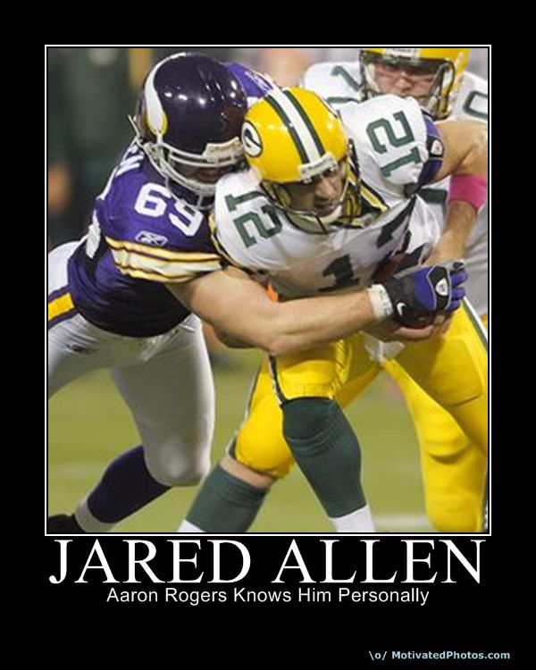 Jared Allen owning Aaron Rodgers