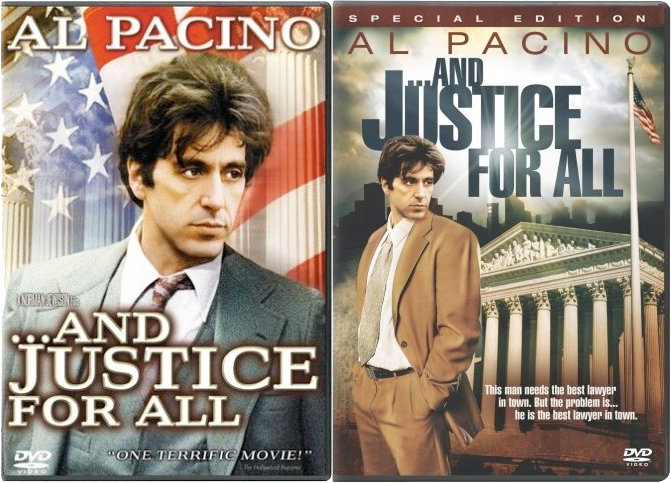 Apparently Pacino could not be bothered to reshoot the cover. Just AND limber...obvious Pacino is the lawyer for the job.