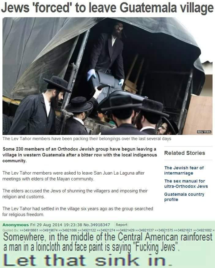 memes - jews forced to leave guatemala village - Jews 'forced to leave Guatemala village Reuters The Lev Tahor members have been packing their belongings over the last several days Some 230 members of an Orthodox Jewish group have begun leaving a village 