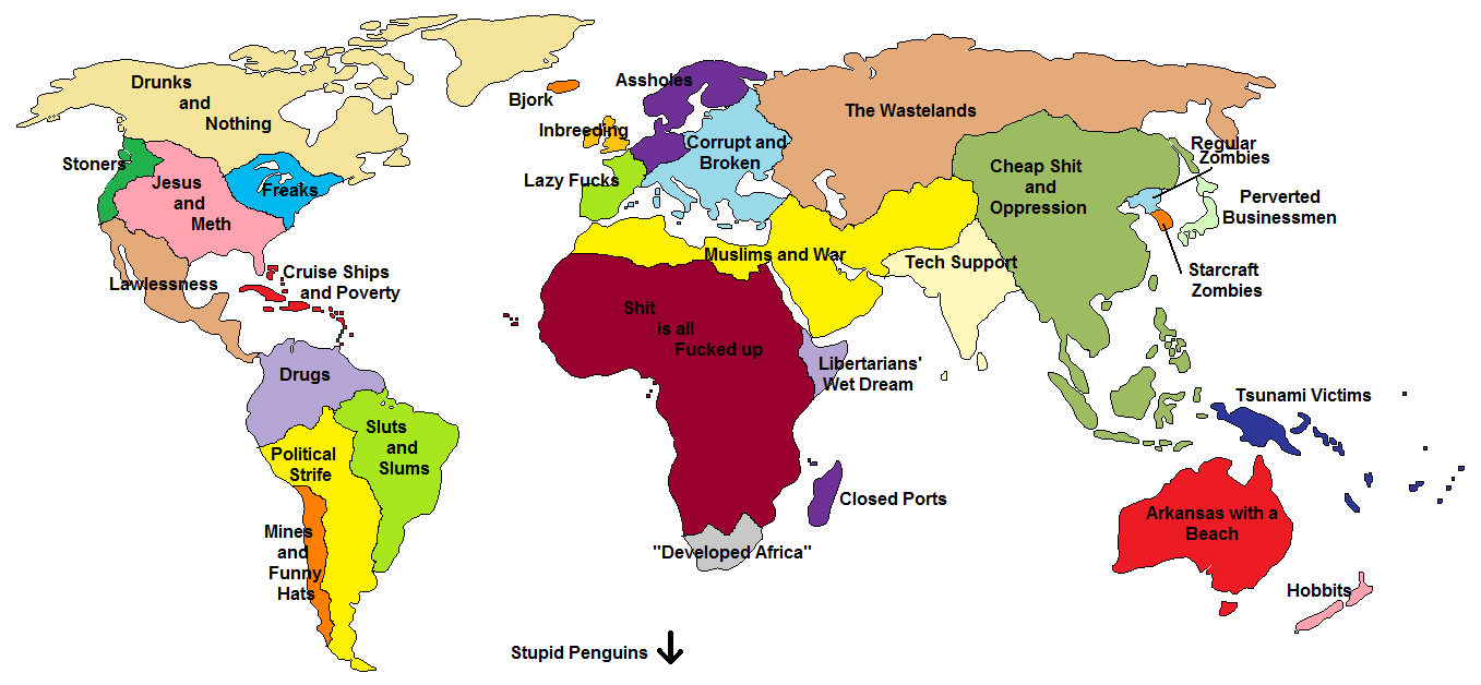 This is the view of modern world map