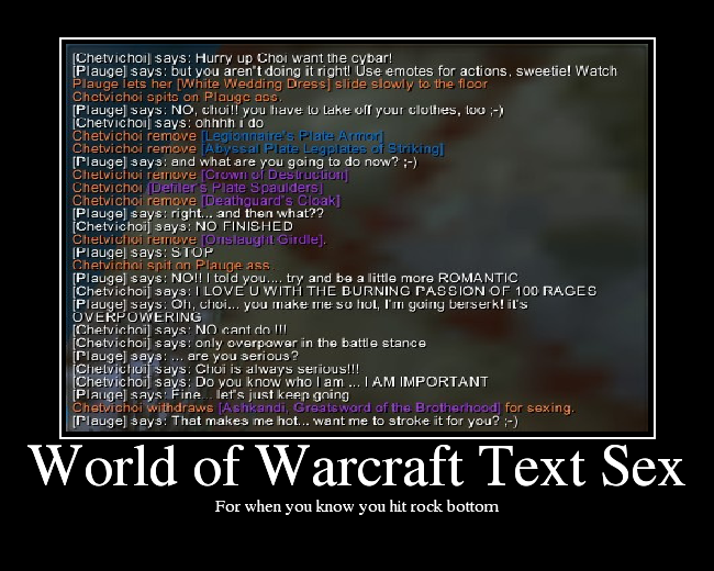 World Of Warcraft Text Sex Picture Ebaum S World