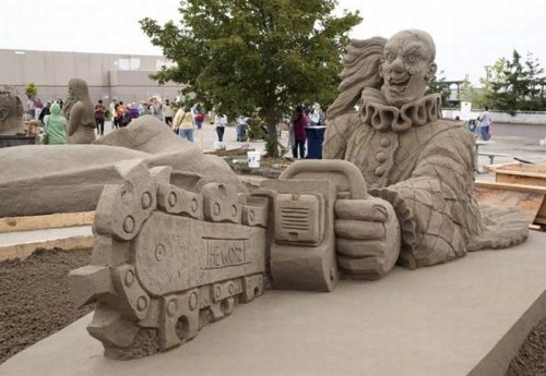 sand sculpture movie characters