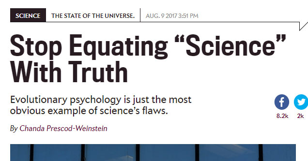 uber liberal rag  Slate.com has said science is no good, because who needs facts and logic.