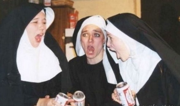Just hanging with the nuns.