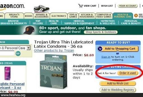 Yeah, used condoms.
