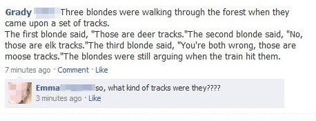 So what tracks were they?