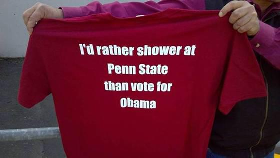 Pennsylvania voter lets his feelings be known