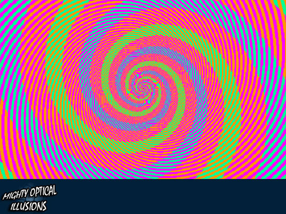 Count how many colors you see here. Most people see four: green, blue, and two shades of a pinkish color.
