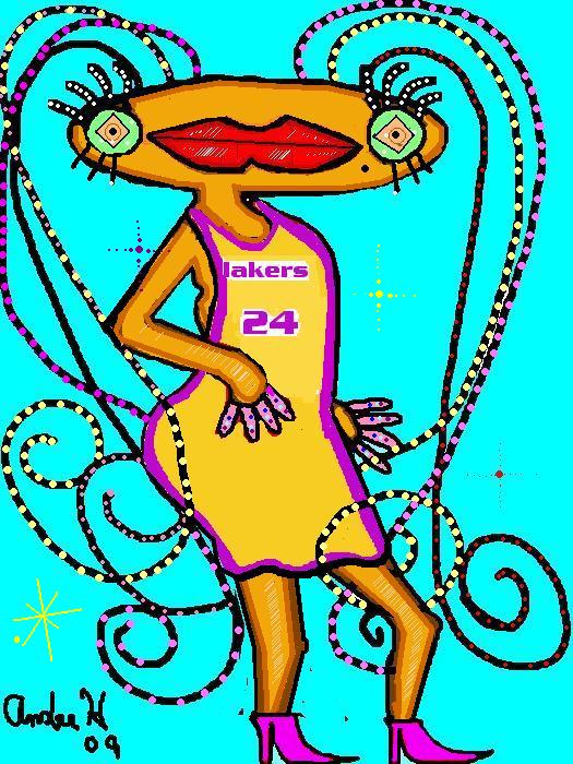 lady bug the lakers fan....by andre herring