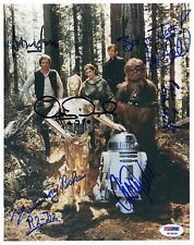 STAR WARS PHOTO SIGNED BY CAST (FORD, FISHER, HAMILL, BAKER, MAYHEW, DANIELS) $3,995