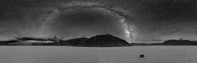 The Milky Way as seen from Death Valley, 2007. This is a panoramic picture.
