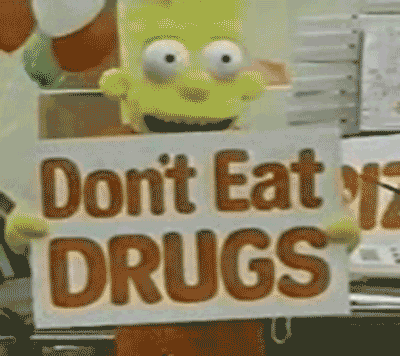 fart simpson gif - Don't Eat Drugs