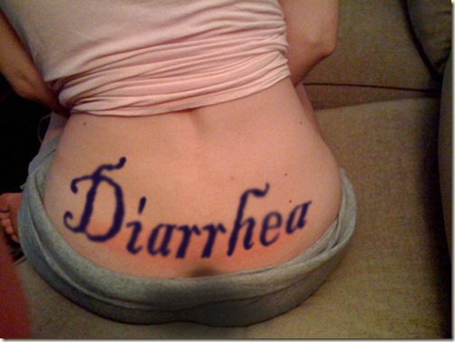 random pic diarrhea tramp stamp - Diarrhea