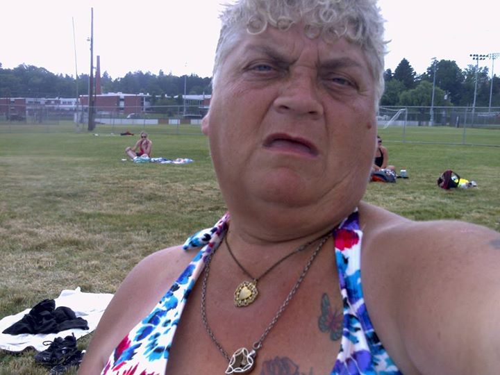 funny old woman selfie